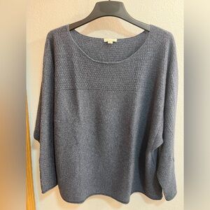 Garnet Hill Blue Cashmere Women's Sweater